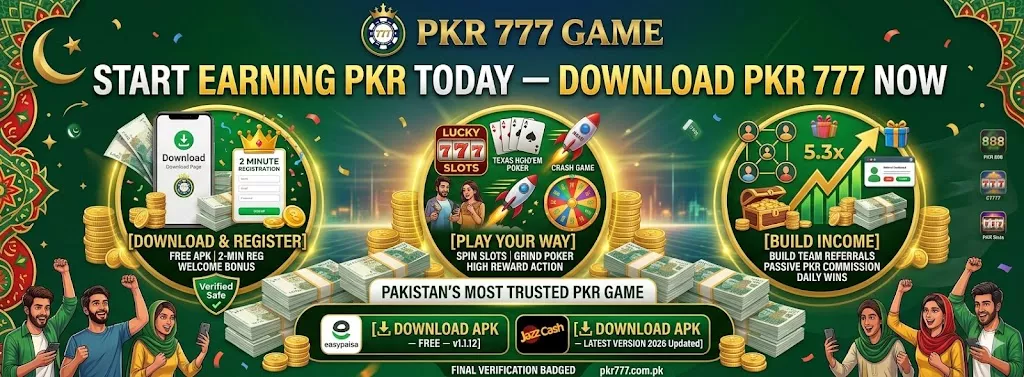 PKR 777 Game download and earn today