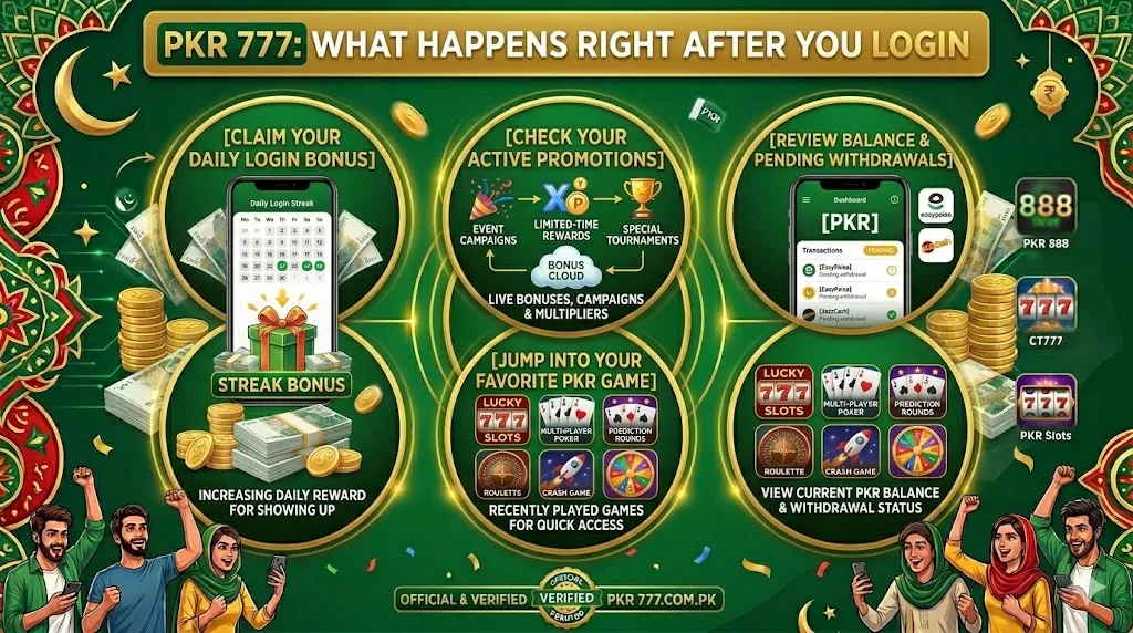 PKR 777 Login Process after signing in