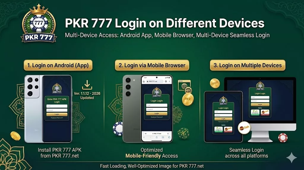 PKR 777 Login on different devices