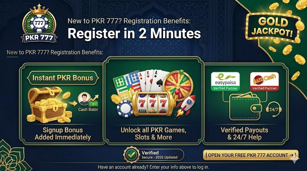 PKR 777 Register Process in 2 minutes