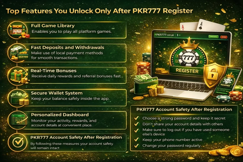 PKR 777 Register top features 2026