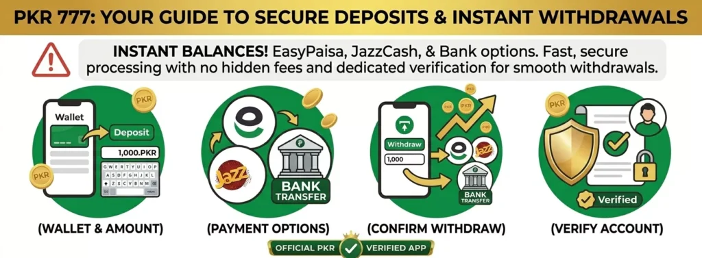 PKR777 Withdraw and Deposit Complete guide